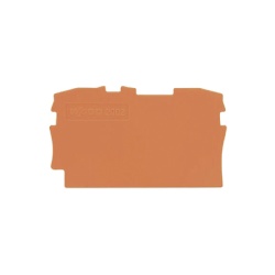 WAGO 2002-1292 Placa Final e Intermedia / 0.8 mm Espesor / Naranja / Poliamida PA 66 / UL 94 V0 / Montaje Tipo Encajable / Aplicaciones Industriales y Ferroviarias