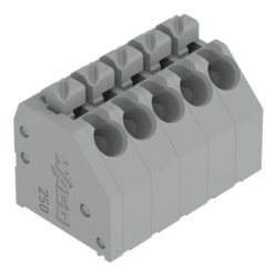 WAGO 250208 Bloque Terminal PCB / 8 Polos / Push-in CAGE CLAMPÂ® / 1.5 mmÂ² / 8A 320V / Pin Spacing 3.5 mm / Boton Push / THT / Policarbonato V0