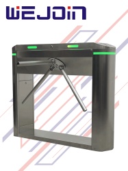 WEJOIN WJTS212 - Torniquete Automático Industrial Servo Motor 3M Ciclos Bidireccional Alto Flujo Acero Inoxidable LED Sin Contacto Exterior Protegido Compatible con Cualquier Control de Acceso