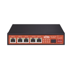 WI-TEK WI-PS306GF-UPS Controlador Solar de 5A con Switch PoE / 1 Puertos Gigabit PoE 802.3 bt / 2puertos PoE 802.3 af/at con 2 Puertos PoE Pasivo 24 Vcc / 1 Puerto SFP / No administrable