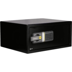 YALE-ASSA ABLOY MX86977 Caja Fuerte Electronica Residencial / Apertura por Codigo 3-8 Digitos / Llave de Emergencia / Puerta Acero Reforzado / Bloqueo 5 Minutos / Alimentacion 4 Pilas AA / Indicadores