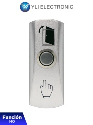 YLI 76007 YLI PBK815 - Boton de Salida Mecanico Carcasa Metalica Funcion NO Sin Caja de Instalacion Requerida