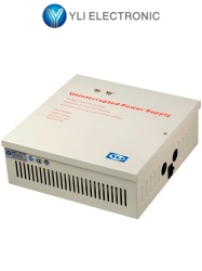YLI YLI069024 YLI YP902123 - Fuente de Energia para Control de Acceso con Gabinete: Incluye Relevador NO/NC Proteccion contra Cortocircuitos y Soporte para Bateria de Respaldo