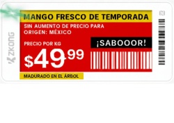ZKONG ZKC21B Etiqueta de Estanteria Electronica ESL ZKE21B / Pantalla EPD 2.13 Pulgadas / Resolucion 122x250 Pixeles / 4 Colores (Negro Blanco Rojo Amarillo) / BLE 5.0 con Encriptacion AES-128 / Bater - Img 2