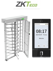 ZKTECO FHT3300SENSEFACE7APAK - Paquete de Torniquete de cuerpo completo y biometrico facial Sense Face 7A