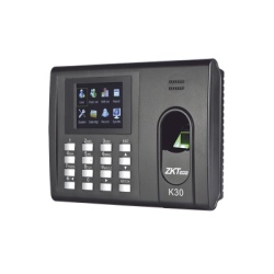 ZKTECO K-30 Terminal de Tiempo y Asistencia / Huella y Tarjeta 125 kHz / 1 000 Huellas / Bateria de Respaldo / TCP/IP USB / Control de 1 Puerta