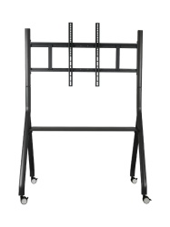 ZKTECO ZK-MS01 – Soporte Móvil para Pantallas de 55 a 86 Pulgadas con Capacidad de hasta 130 kg, Ruedas Giratorias de 360° y Acabado Negro - Img 2