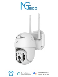 ZKTECO ZKT0060001 NGTECO NGC4200 - Camara PTZ WiFi 3MP con lente de 3.6mm altavoz y microfono integrados. Audio bidireccional y alcance IR de 20m. Utiliza compresion de video H.265. Compatible con al