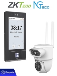 ZKTECO ZKT0700029 ZKTECO SenseFace 7A Camara gratis Control de acceso y asistencia para 10 000 rostros / 10 000 huellas / Camara IP 4 MP Ngteco / 50 000 tarjetas de 125kHz / TCP/IP / IP65 / 1 Releva
