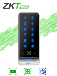 ZKTECO ZKT0730013 ZKTECO QR600VKE - Lector esclavo de tarjetas de proximidad ID 125 Khz / Contrasenas / QR / IP65 / Wiegand / RS485