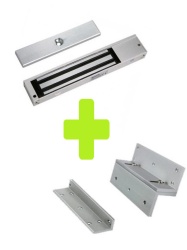 ZKTECO ZKT0850004 ZKTECO LM200LEDPAK - Paquete de contrachapa magnetica con indicador LED de 200 kg cuenta con entradas para conexion de sensor de puerta voltaje de 12VDC incluye soporte LM200ZL en