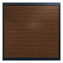 AccessPRO APDOOR-169B Puerta de Garage de Alta Calidad / Linea Central / Imitacion madera / oscura / 16x9 pies / AISLADA / Estilo Americana.