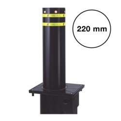 AccessPRO XB-220-C Bolardo neumatico alta velocidad 100% acero + pintura negra exterior 220 mm diametro