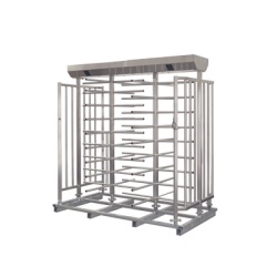 AccessPRO XT-200-L Torniquete Doble de Cuerpo Completo / 100% Acero Inoxidable / Diseno Elegante