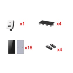 AFORE HNS10000TLKIT1 Kit Solar Interconexion / 10kW 220Vca / Inversor AFORE / Montaje Incluido