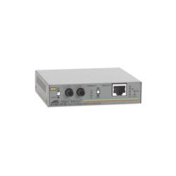 ALLIED TELESIS AT-MC101XL-90 Convertidor de medios fast ethernet a fibra optica conector ST multi-modo (MMF) hasta 2 km adaptador de corriente para Norte America TAA Compliant