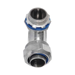 ANCLO ANC-HLC38 Conector Curvo para tubo tipo Liquidtight 3/8" (10 mm). Compatible con ANC-COT38.