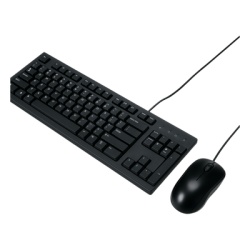 ASUS U2000 KIt de Teclado y Mouse Cableado / Diseno Elegante y Silencioso (No Requiere Drivers)