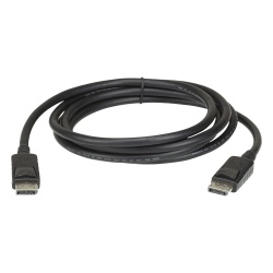 ATEN 2L7D02DP Cable DisplayPort / 2 m (6.6 ft) / 32.4 Gbps / 8K HDR Dinámico / 32 Canales de Audio / Pestañas de Seguridad