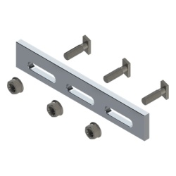 BASEL N00001 Soporte Inclinado Solar / Aluminio Serie 6000 / Fijaciones Acero Inoxidable / Compatible N Rail 4.72 / Techo Losa Plana / 135 g