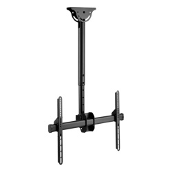BRATECK PLB-CE946-01S Soporte de Techo para Pantallas | Compatibilidad VESA 200x200 a 600x400 | Pantallas Hasta 70 Pulgadas | Capacidad de Carga 50 kg | Inclinacion Vertical 0° a -25° | Rotacion Hor