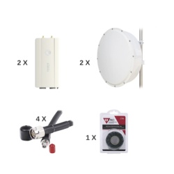 CAMBIUM NETWORKS FORCE400TX30 Enlace completo de 2 radios FORCE400C con antenas TXP-4965-30PB2-KIT (30 dBi) rango de frecuencia extendida (4.9 a 6.2 GHz)