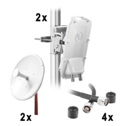 CAMBIUM NETWORKS PTP550-KIT34 Enlace Backhaul completo de alta capacidad incluye: 2x PTP550CE 2x NP2GEN2 (34 dBi) 4x Jumpers