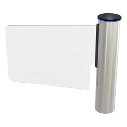 CAME GLA-1 Torniquete Tipo Ala o Bandera Fabricado en Acero Inoxidable 304 con Hoja de Cristal Templado / Acceso Bidireccional con Corona LED