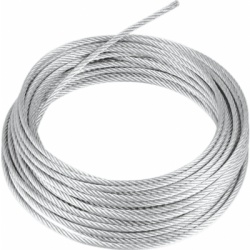 CAMESA SRET474CAM/30 Cable de Retenida de Alta Resistencia / 3/16 Pulgadas / 7 Hilos Trenzados / Carga a Ruptura 1294 kg (2850 lb) / Galvanizado Clase A / 30 m (98.4 ft)
