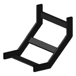 CHAROFIL CH-CVIT-1X4EP Curva vertical interior epoxica para charola tubular de 4" de ancho incluye cople y tornilleria
