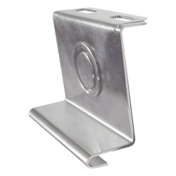 CHAROFIL CH-PST-AUT-116EZ Placa salida a tubo automatica con chequeador 1/2 y 3/4 de 116 mm con acabado Electro Zinc