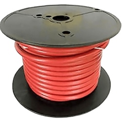 COBRA WIRE & CABLE A2002T-01-100 Cable para Bateria Marina Cobra 2 AWG / 100 Pies / Cubierta PVC Retardante de Llama Roja / Cobre Estanado Clase K / 600V / Temperatura 105Â°C Seco y 75Â°C Humedo / Cum