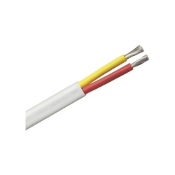COBRA WIRE & CABLE B7W82T-20-500 Rollo de cable plano grado marino calibre 8 de 2 conductores (rojo y amarillo) de 500 pies (152.4 m).