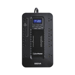 CYBERPOWER EC850LCD UPS de 850 VA/510 W Topologia Standby con Modo Ahorrador ECO Entrada 120 Vca NEMA 5-15P Con 12 Tomas NEMA 5-15R