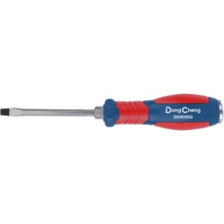 D090900 Destornillador Plano de Golpe / Punta 6 × 100 mm / Acero Cr-V / Mango Ergonómico Bicolor / Punta Magnetizada