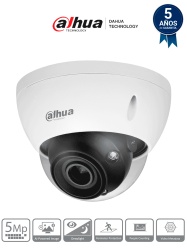 DAHUA DHT0040097 DAHUA IPC-HDBW5541E-ZE - Camara IP Domo 5MP con WizMind y Lente Motorizado 2.7-13.5 mm LED IR 40m 114 H.265 Metadatos SMD 3.0 Acupick E/S de Alarma y Audio Micro SD IP67 IK