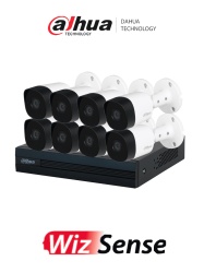 DAHUA DHT0260007 DAHUA KIT/XVR1B08-I/8-B2A21N-U - Kit con DVR Cooper-I WizSense de 8 Canales ofrece 8 camaras de 2 MP con vision 1080p tecnologia de IA y compresion H.265. Admite hasta 10 canales IP