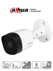DAHUA DHT0290034 DAHUA HAC-B2A51N-0280B-S2 - Camara bullet de 5 MP con lente de 2.8 mm y angulo de vision de 106. Incorpora IR de 20 m para vision nocturna resistente IP67 y materiales metalicos. Co