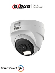 DAHUA DHT0300079 DAHUA HAC-T1A21N-U-IL-A - Camara Domo de 2 MP Serie Cooper/ Lente de 2.8 mm Apertura Hasta 100/ Iluminacion Dual Inteligente Hasta 25Mts con IR & 20Mts Luz Calida/ Microfono Integrado