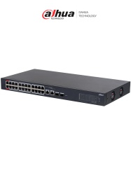 DAHUA DHT3720033 DAHUA CS4226-24ET-240 - Switch PoE de 26 Puertos/ 24 Puertos PoE 10/100/ 2 Uplink 10/100/1000 2 Puertos SFP/ 240 Watts Totales/ / Administrable en la Nube por DoLynk Care/ PoE Hasta