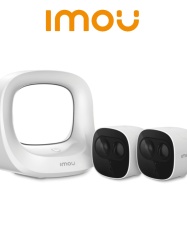 DAHUA IMO1340002 IMOU CELLPROKIT2 2 Camaras 100% Libres de Cables Estacion Base/ Bateria Recargable/ 2 Megapixeles/ Audio Dos Vias/ Detector PIR Integrado/ IR de 10 Metros/ Compatible con Alexa y Asi