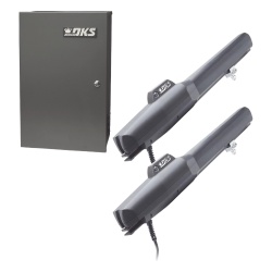 DKS DOORKING KIT-6006-DKS Kit de Operadores Abatibles 6006 de Doorking / Para Puertas de Hasta 5.5 Metros / Soporta Respaldo de Baterias
