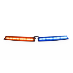 ECCO 39-30008-CM Visera Interior Universal Tricolor Rojo/Azul/Blanco 144 LED Con Luces De Penetracion Sin Bracket Necesario agregar CZMATSIBSYS