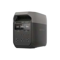 ECOFLOW EFD3 Estacion de Energia Portatil Delta 3 1024Wh Litio LFP / 6 AC 1800 W (Max. 2600W con X-Boost) / 4 USB-C 100W / Capacidad para Aumentar Respaldo / Cargador de Coche 10A a 12.6V / Conectivid