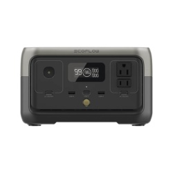 ECOFLOW EFR600 EcoFlow River 2 | Estacion de Energia Portatil 256Wh Litio LFP / 2 AC 300 W (Max. 600W) / 1 USB-C 60W / 2 USB -A 12W / Cargador de Coche 8A a 12 o 24V / Conectividad WiFi y Bluetooth (A