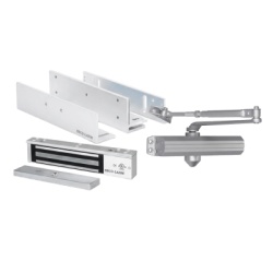 ENFORCER SECOLARM E941600/K Kit Control de Acceso / Chapa Magnética 600 lbs (280 kg) / Brackets L y Z / Cierrapuertas 150 kg / UL