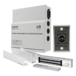 ENFORCER SECOLARM E941600/KIT12V Kit para Control de Acceso Incluye Fuente de 12VCD / Soporta Bateria de Respaldo/ Chapa Magnetica de 600Lbs / Montajes L y Z / Boton de salida / Certificacion UL y ETL