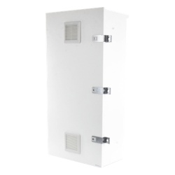 EPCOM INDUSTRIAL EI-PCB-04-11-03-W3V Gabinete para instalacion de 3 Baterias PL110D12 Fabricado en Lamina Galvanizada Accesorios para piso o poste (No incluidos)