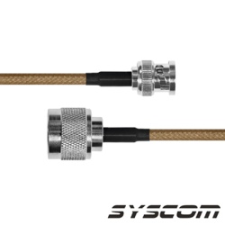 EPCOM INDUSTRIAL SBNC142KN60 Jumper con Cable LP142 de 60 cm (23.62 Pulgadas) con Conectores BNC Macho a N Macho.
