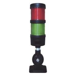 EPCOM INDUSTRIAL SIGNALING EI-2-RG-110240 Torre LED Indicadora de estado de 2 niveles color Rojo y Verde con Buzzer integrado a 85 dB a 110-240 VCA con Montaje incluido de 60 mm de diametro